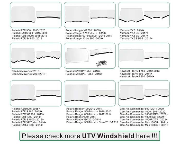 utv windscreen
